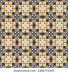 Vintage parquet seamless pattern. Overlapping art forms, stripes, polygons, segments are grouped and arranged in a certain order. Vector. 