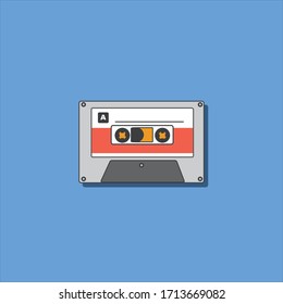 Vintage Party Music Ilustration Vector in flat design