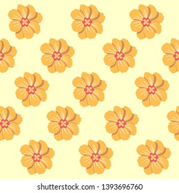 vintage pastel color flower seamless pattern. vintage leaf seamless pattern background
