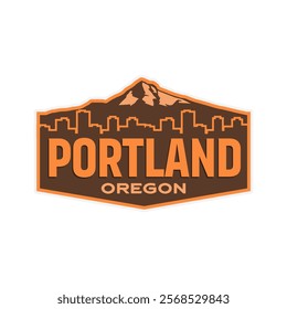 Vintage Patch Portland Oregon Retro Logo design, vector illustration
