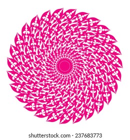 Vintage pattern, abstract floral background, vector illustration