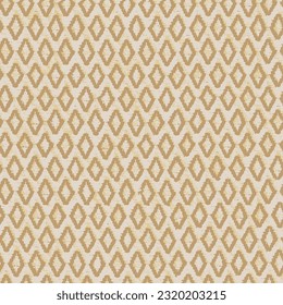 Vintage Pattern. Abstract Watercolor Repeat Pattern. Tribal Vintage Batik. Seamless Grunge Ikat Batik on yellow background.