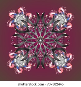 Vintage pattern with arabesques. Oriental vector pattern with arabesques and floral elements. Traditional classic ornament.