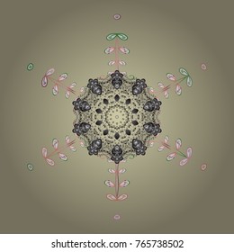 Vintage pattern with arabesques. Oriental vector pattern with arabesques and floral elements. Traditional classic ornament.