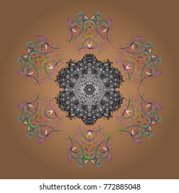 Vintage pattern with arabesques. Traditional classic ornament. Oriental vector pattern with arabesques and floral elements.