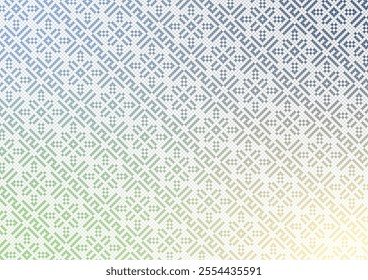 Vintage pattern art weaving tradition aztec line graphics background vector illustration.