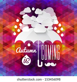 Vintage pattern with Autumn Color 