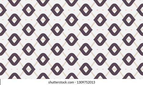 Vintage pattern background.  Classic delicate geometry design.  Color mosaic shapes background.  Seamless vector pattern. 
