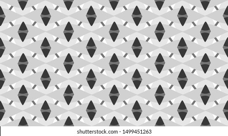 Vintage pattern background.  Classic delicate geometry design.  Color mosaic shapes background.  Seamless vector pattern. 