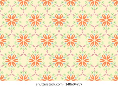 Vintage pattern background with floral ornament. seamless