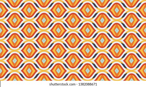 Vintage pattern background.  Retro fabric texture wallpaper.  Creative luxry graphic art decor. Seamless vector pattern. 
