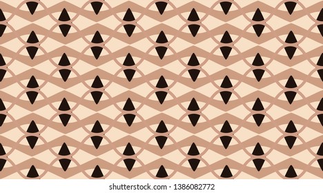 Vintage pattern background.  Retro fabric texture wallpaper.  Color mosaic shapes background.  Seamless vector pattern. 