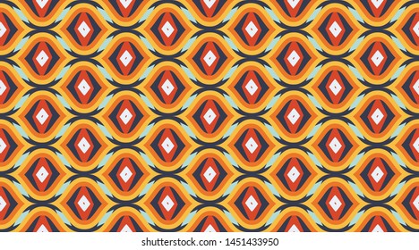 Fondo de patrón de vintage.  Papel pintado de tela retro.  Fondo de diseño interior de mosaico repetitivo. Patrón vectorial sin problemas. 