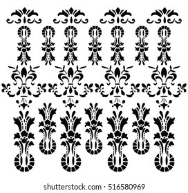 Vintage pattern background. Vector floral antique decor texture