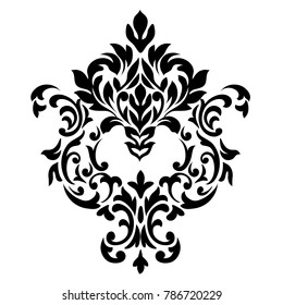 Vintage pattern in baroque style. For decoration and wedding invitations and postcards.