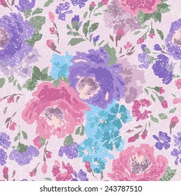 Vintage pattern with beautiful flowers.