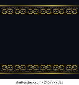 Vintage pattern border luxury gold decor