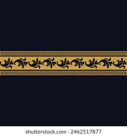 Vintage pattern border motif pilar design art