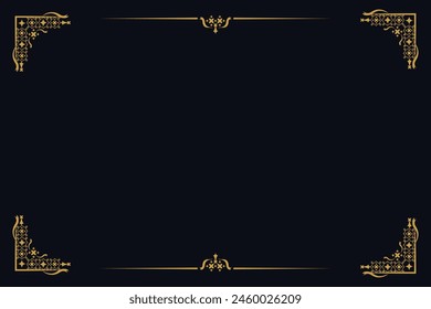 Vintage pattern border ornamental design isolated
