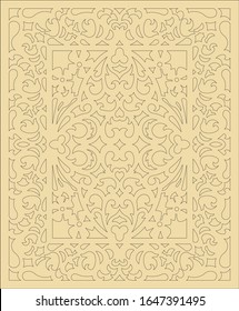 vintage pattern for decor and laser cutting