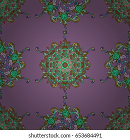Vintage pattern. Decorative Indian Round Mandala on a colorful background. Christmas Card Mandala Design. Invitation Card, Scrapbooking. Islam, Arabic, Indian, Turkish, Pakistan. Colored over.