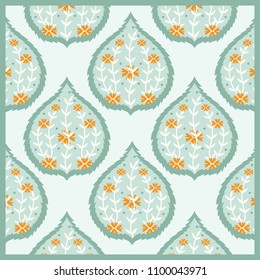 Vintage pattern design with flowers