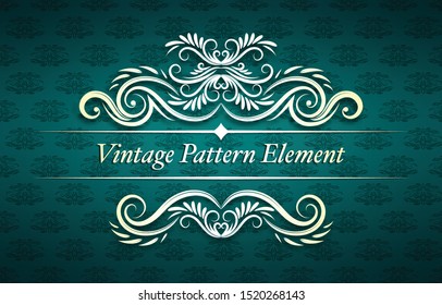 Vintage pattern element, vector illustration graphic