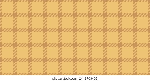 Vintage pattern fabric plaid, golf seamless texture textile. Decor background vector tartan check in orange and amber color.