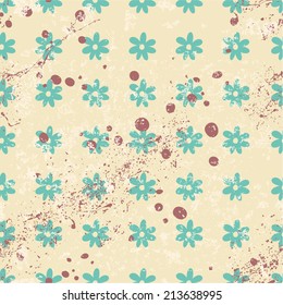 Vintage pattern with floral ornaments. Seamless pattern can be used for wallpaper, pattern fills, web page background,surface textures. Floral seamless backgrounds combo.