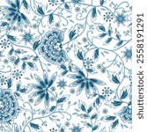 Vintage Pattern Flower Floral illustration Design Vector 