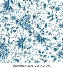 Vintage Pattern Flower Floral illustration Design Vector 