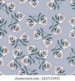 Vintage Pattern Flower Floral illustration Design Vector 