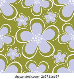 Vintage Pattern Flower Floral illustration Design Vector 