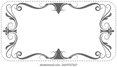 Vintage pattern frame, dot frame, abstract