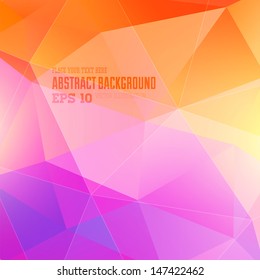 Vintage pattern of geometric shapes. Vector mosaic banner. Retro background for hipster design