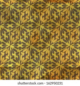 Patrón de cosecha con efecto de grunge. Se puede usar un patrón sin inconvenientes para papel de pared, texturas superficiales, diseño web. Fondo geométrico retro infinito. Baldosas de estilo antiguo sin costura. Ilustración del vector
