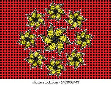 vintage pattern in indonesian batik style. floral vector background