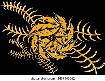 vintage pattern in indonesian batik style. floral vector background