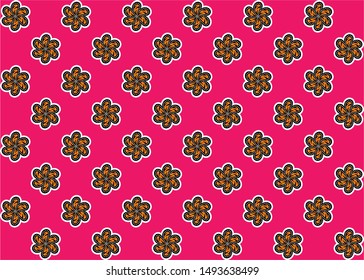 vintage pattern in indonesian batik style. floral vector background