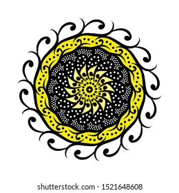 vintage pattern in indonesian batik style. floral vector background