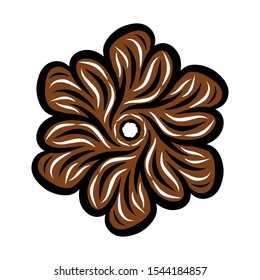 vintage pattern in indonesian batik style. floral vector background