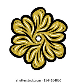 vintage pattern in indonesian batik style. floral vector background
