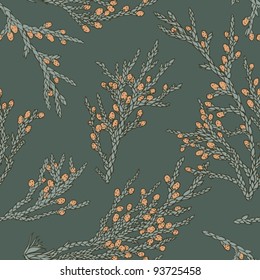 Vintage pattern with junipers