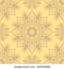 Vintage pattern with linear ornament. Can be used for textiles, book design, pattern fills, web page background, surface textures, scrapbooking. Vector illustration eps 10.