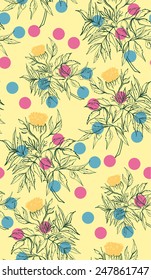 Vintage pattern marigold flower background