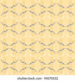 Vintage Pattern number two. Illustration on yellow background for design