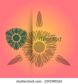 vintage pattern on background. Vector illustration for retro design. Label Elegant luxury foil