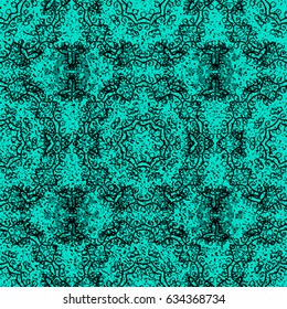 Vintage pattern on a blue background with white elements. Vector illustration.