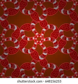 Vintage pattern on blue background with colorful elements. Seamless classic colorful pattern. Vector traditional orient ornament.