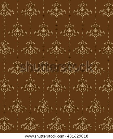 Vintage pattern on broun background